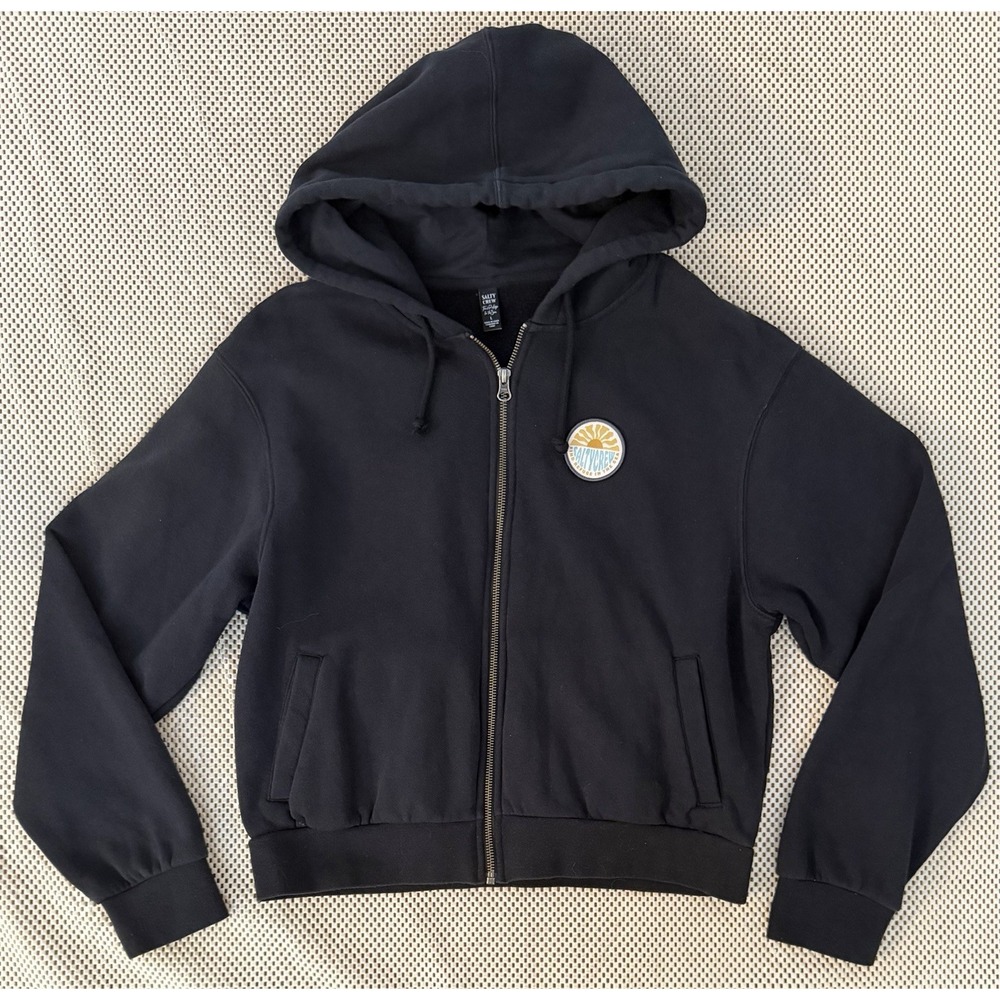 Womens Salty Crew Full Zip Logo Fleece Hoodie Size L Long Sleeve